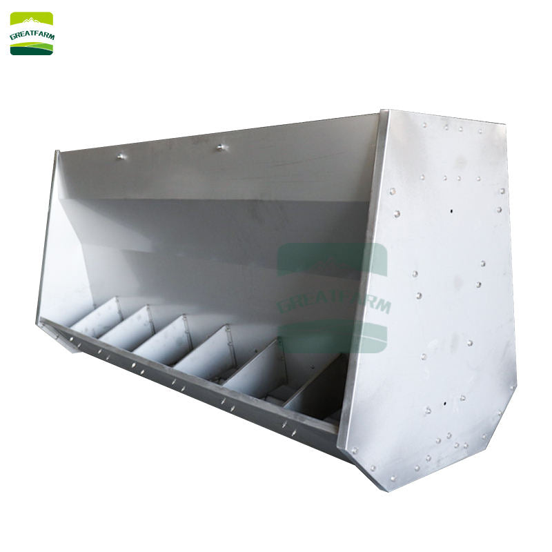 Stainless steel double fabric slot piglet Stainless Steel Trough For Pig Farm
