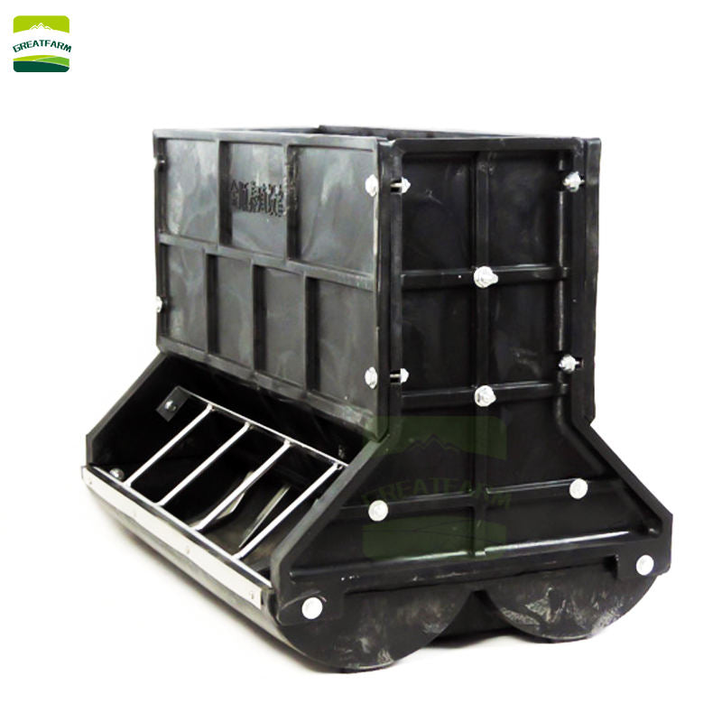 Piglet feeder automatic pig feeding system black color piglet plastic double side pig feeder for pig farm