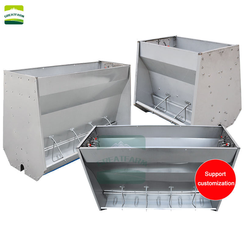 Stainless steel double fabric slot piglet Stainless Steel Trough For Pig Farm