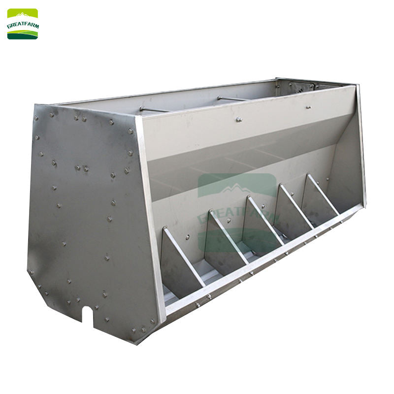 Stainless steel double fabric slot piglet Stainless Steel Trough For Pig Farm