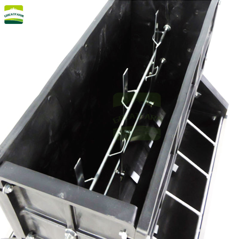 Piglet feeder automatic pig feeding system black color piglet plastic double side pig feeder for pig farm