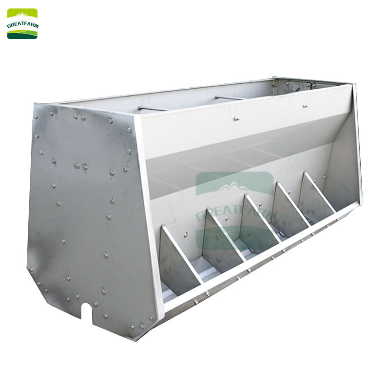 Stainless steel double fabric slot piglet Stainless Steel Trough For Pig Farm