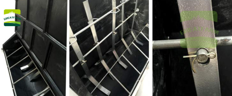 Piglet feeder automatic pig feeding system black color piglet plastic double side pig feeder for pig farm